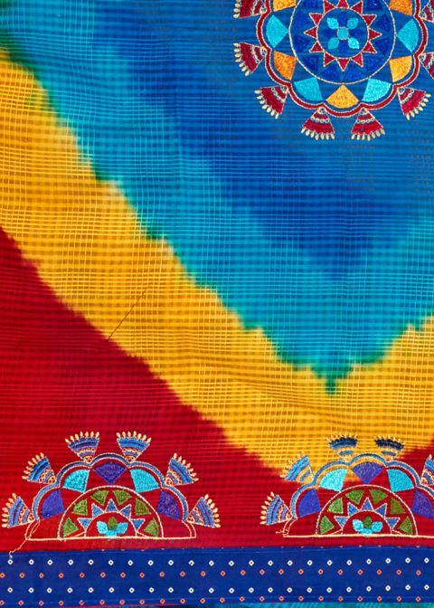 Embroidery Print Sarees